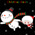 Зима Снеговик несётся навстречу празднику (christmas dream) аватар