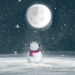 Зима Снеговик стоит посреди поля аватар
