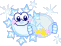 Зима Снежинка с шаром, в котором разноцветные шарики аватар
