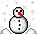 Зима Снеговик превратился в смайлика аватар