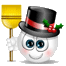 Зима Снеговик с метлой аватар