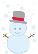 Зима Снеговик и снежинки аватар