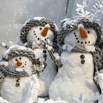 Зима Три снеговика аватар