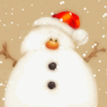 Зима Весёлый снеговик с оранжевым пульсирующим носом аватар