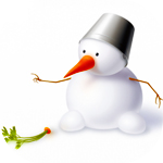Зима Прикольный снеговик и ботва от моркови аватар