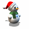 Зима Снеговик в зеленом шарфе аватар