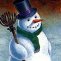 Зима Снеговик с метелкой аватар