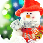 Зима Веселый снеговик в шляпке аватар