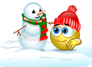 Зима Смайлик исправляет снеговик аватар