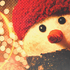 Зима Снеговик в красной шапке аватар