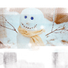 Зима Снеговик в желтом шарфе аватар