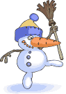 Зима Снеговик отплясывает аватар