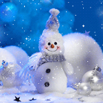 Зима Смешной снеговик с игрушками аватар