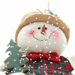 Зима Смешной снеговичок с ёлочкой аватар