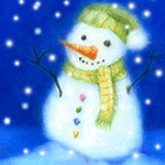 Зима Снеговичок в шарфе и шапке, нос из морковки аватар