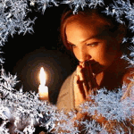 Зима Молитва перед свечей зимним вечером аватар