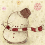 Зима Милый снеговичек в шарфике аватар