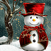Зима Улыбающийся снеговик аватар