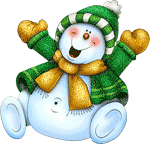 Зима Снеговичок в шарфе и шапке аватар
