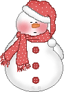 Зима Снеговичок в красной шапочке с бомбошкой аватар