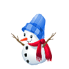 Зима Снеговик в голубом колпачке аватар