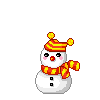 Зима Снеговичок радостно подпрыгивает аватар
