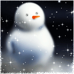 Зима Снеговик в ночи аватар