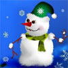 Зима Снеговик в зеленой шапочке и шарфике аватар