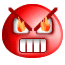 Злость Злой красный смайлик аватар