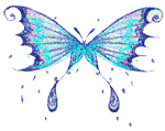 Блестящие картинки Бабочка голубая аватар