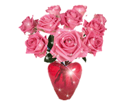 Блестящие картинки Розы в вазе аватар