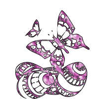 Блестящие картинки Пасхальные яички с бабочкой аватар