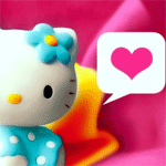 Китти Китти с красивым цветком и сердечком аватар