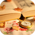 Книги, библиотека Часы, книга и жёлтые листья аватар
