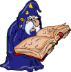 Книги, библиотека Волшебник с книгой заклинаний аватар