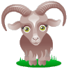 Домашние животные козы, овцы, коровы, свиньи Козлик с зелеными глазами аватар
