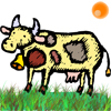 Домашние животные козы, овцы, коровы, свиньи Корова на солнечном лугу аватар