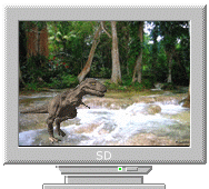 Компьютер, телевизор, телефон, фото Динозавр в мониторе аватар