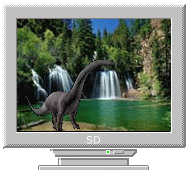 Компьютер, телевизор, телефон, фото Динозавр у водопада аватар