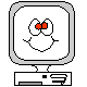 Компьютер, телевизор, телефон, фото Глазастый компьютер. Птички целуются аватар