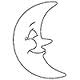 Космос, звезды, луна и месяц Луна. Карандашный рисунок аватар
