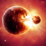 Космос, звезды, луна и месяц Столкновение планеты с астероидом аватар