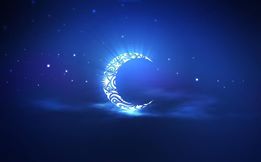 Космос, звезды, луна и месяц Сладких вам снов! Месяц на синем небе аватар