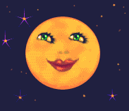 Космос, звезды, луна и месяц Луна с зелеными глазами аватар