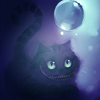 Кошки и котята Чеширский кот и мыльный пузырек аватар