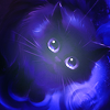 Кошки и котята Черный котик смотрит вверх аватар