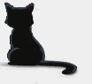 Кошки и котята Кошка черная водит хвостиком аватар