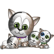 Кошки и котята Кошка с котятами аватар