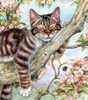 Кошки и котята Кошка лежит на дереве аватар