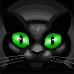 Кошки и котята Кошка с зелёными глазами аватар
